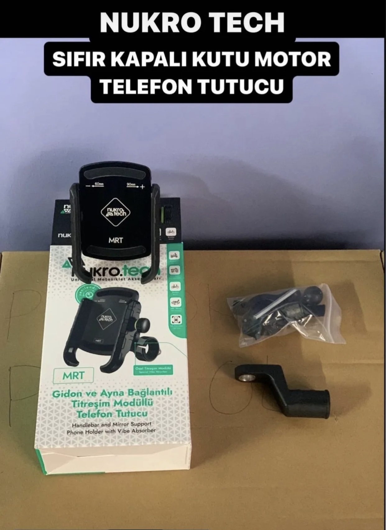 SIFIR KAPALI KUTU NUCROTECH TELEFON TUTUCU 