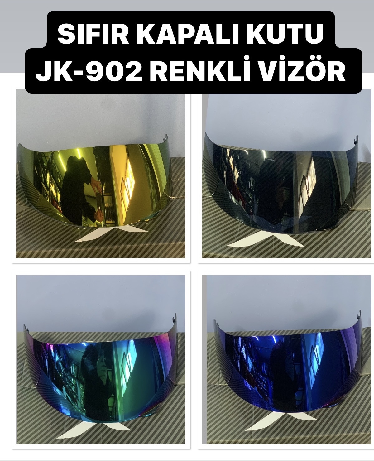 SIFIR RENKLİ VİZÖR (CAM) JK902